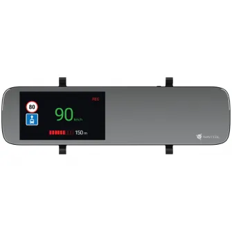 Автомобильный видеорегистратор Navitel MR450 GPS камера с ночным видением, FullHD, фиксированная на зеркале заднего вида, экран 5.5, обзорность 160 градусов передняя камера и 100 градусов задняя камера, G-сенсор, автозапуск