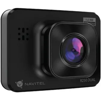 Camera Auto DVR Navitel R250 Dual filmare fata-spate, cu Night Vision, ecran 2.0, FullHD si 140° camera fata + HD si 100° camera spate, G-sensor, auto-start, mod parcare, baterie Li-Pol