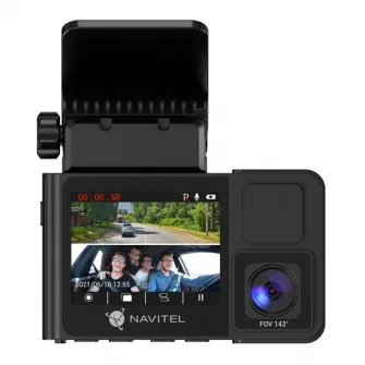 Camera auto DVR NAVITEL RS2 Duo, Filmare infrared, camera wide de interior, rezolutie Full HD, dual mode display, Parking mode, Suport magnetic, Inregistrare in bucla pe microSD