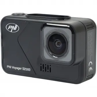 Camera auto DVR PNI Voyager S2500 WiFi, 4K UHD, ecran 2 inch, inregistrare ciclica, monitorizare parcare, detectie miscare, inregistrare video si audio, alimentare 12V/24V