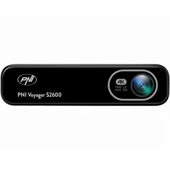 Camera auto DVR PNI Voyager S2600 WiFi 4K Ultra HD, fara display, functie Monitorizare parcare, G-sensor, inregistrare video si audio, alimentare 12V/24V