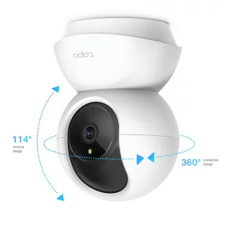 Camera de supraveghere Smart TP-Link Tapo C200 cu Pan/Tilt 360 grade, Full HD 1080P, Utilizare Baby Monitor Wireless Audio Video, Night Vision, Detectarea miscarilor, Two-Way Audio, Alarma sonora si luminoasa, Control Vocal, IP Wi-Fi, Mod Privacy, Alb