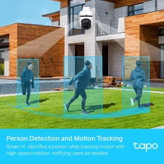 Camera de supraveghere Smart TP-Link Tapo C500 Outdoor Pan/Tilt 360 grade, Full HD 1080P, Wireless, Night Vision, IP65, Two-Way Audio, Detectarea persoanelor si miscarilor, Alarma sonora