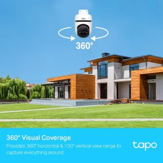 Camera de supraveghere Smart TP-Link Tapo C500 Outdoor Pan/Tilt 360 grade, Full HD 1080P, Wireless, Night Vision, IP65, Two-Way Audio, Detectarea persoanelor si miscarilor, Alarma sonora