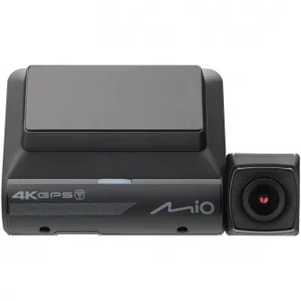 Camera video auto Mio MiVue 955W, 4K, HDR, Wi-Fi, GPS, Alerta medie camera radar fix, Negru
