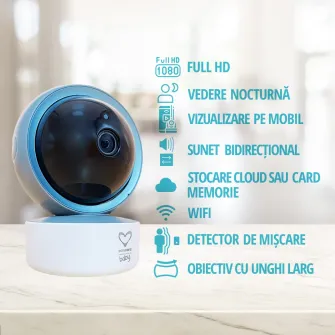 Camera video WiFi Smart pentru supraveghere bebelus Easycare Baby
