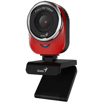 Camera Web Genius Qcam 6000, FullHD 1080p, USB, Rosu