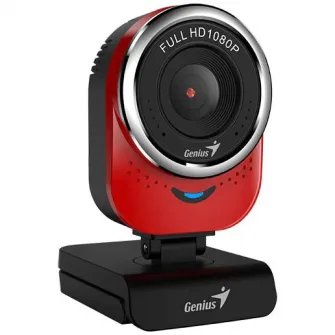 Camera Web Genius Qcam 6000, FullHD 1080p, USB, Rosu