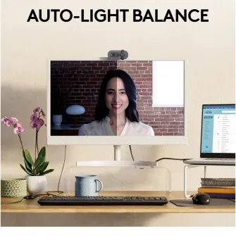 Camera Web Logitech Brio 100, Full HD, Alb