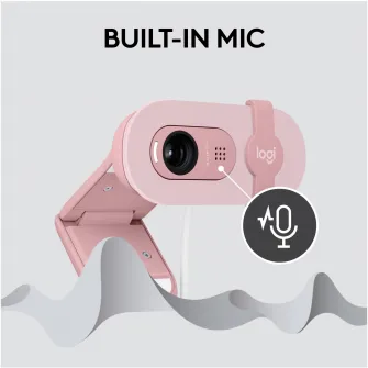 Camera Web Logitech Brio 100, Full HD, Rose