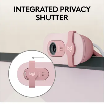 Camera Web Logitech Brio 100, Full HD, Rose