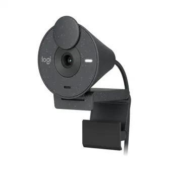 Camera web Logitech Brio 300, Full HD 1080p, RightLight 2, 70 FoV, USB-C, Privacy - Graphite