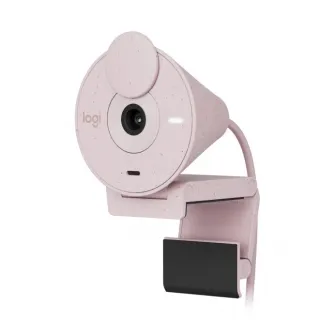 Camera web Logitech Brio 300, Full HD 1080p, RightLight 2, 70 FoV, USB-C, Privacy - Rose