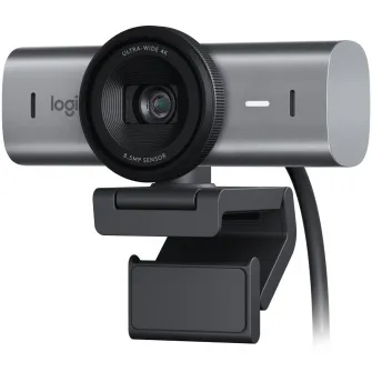 Camera Web Logitech MX Brio, 4K/30fps, Ultra HD, Advanced Autofocus, Privacy Shutter, Graphite