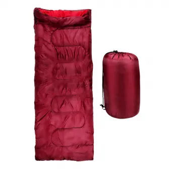 CAMP ACTIVE Sac de dormit 190x72cm 190T rosu +10C