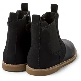 Camper, Ghete Chelsea din piele intoarsa si piele Savina 8549, Negru, 29 EU