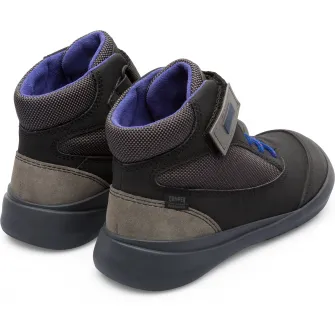 Camper, Ghete din piele cu izolatie si insertii din material textil Ergo 157, Negru, 28 EU