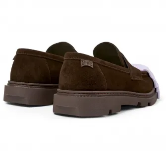 Camper, Pantofi loafer de piele intoarsa 50269 Junction, Maro, 39