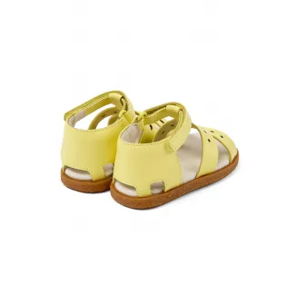 Camper, Sandale de piele cu velcro, Galben pai, 23 EU