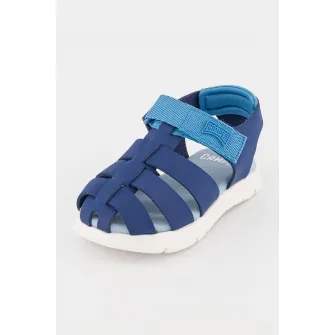 Camper, Sandale de piele si material textil, Albastru inchis, Albastru deschis, 24 EU
