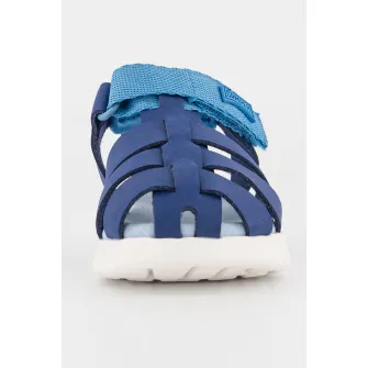 Camper, Sandale de piele si material textil, Albastru inchis, Albastru deschis, 24 EU