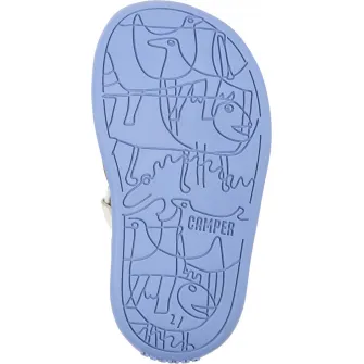 Camper, Sandale fisherman de piele Bicho, Alb, 23 EU