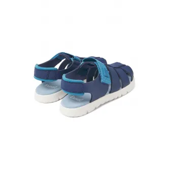 Camper, Sandale fisherman din piele si material textil, Albastru, 28 EU