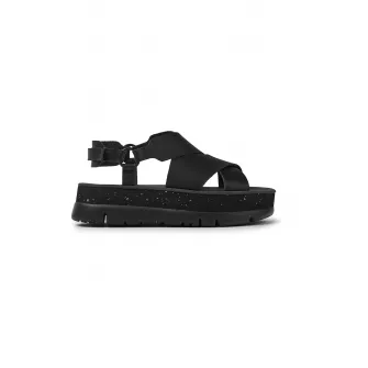 Camper, Sandale flatform de piele, Negru, 36