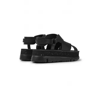 Camper, Sandale flatform de piele, Negru, 36