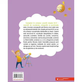 Campioni la scrierea corecta. Clasele III-IV, Andreea-Elena Ene, Adrian-Petrica Grigore, Roxana Mammadov