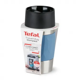 Cana calatorie Tefal Compact, 0.3L, albastru