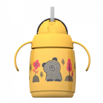 Cana cu pai si protectie BACSHIELD ™ Tommee Tippee, 300 ml, 6 luni +, Verde, 1 buc