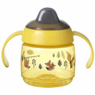Cana cu protectie BACSHIELD ™ si capac Tommee Tippee Sippee, 190 ml, 4 luni +, Galben, 1 buc