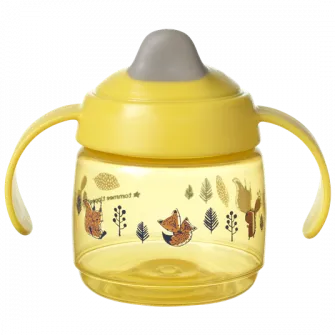 Cana cu protectie BACSHIELD ™ si capac Tommee Tippee Sippee, 190 ml, 4 luni +, Galben, 1 buc