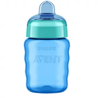Cana cu tetina de formare Philips-AVENT, 260ml, 9luni+, Albastru