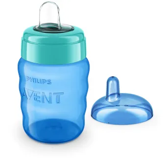Cana cu tetina de formare Philips-AVENT, 260ml, 9luni+, Albastru