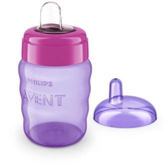 Cana cu tetina de formare Philips-AVENT, 260ml, 9luni+, Mov