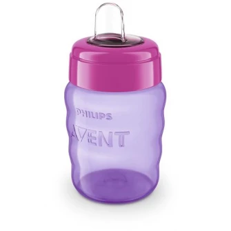 Cana cu tetina de formare Philips-AVENT, 260ml, 9luni+, Mov