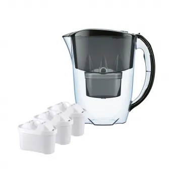 Cana filtranta Aquaphor Jasper 3 filtre, Neagra
