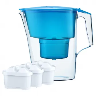 Cana filtranta cu 3 cartuse Maxfor Aquaphor, model Time Blue
