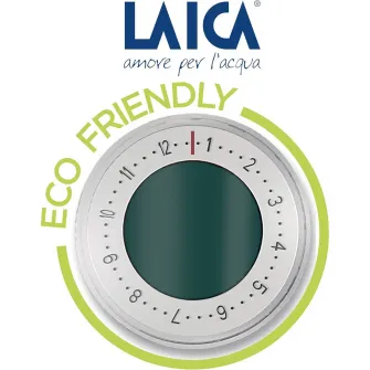 Cana filtranta de apa Laica Tosca, 2.3L, + 4 cartuse filtrante Bi-flux Universal, alb/verde
