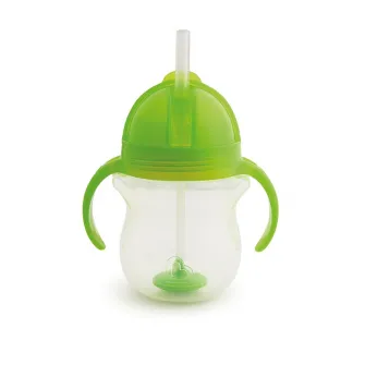 Cana Munchkin, Any Angle, Click Lock, Cu Pai Flexibil Si Manere, 207ml, 6L+, Green