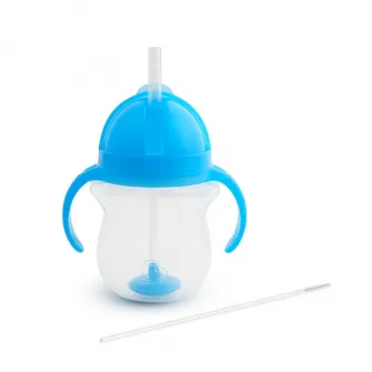 Cana Munchkin, Any Angle, Click Lock, Cu Pai Flexibil Si Manere, 207ml, 6L+, Blue