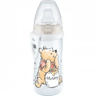 Cana NUK ACTIVE, DISNEY, cu tetina de invatare, 12 luni, 300 ml, fete