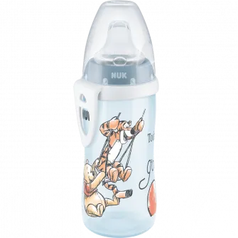 Cana NUK ACTIVE, DISNEY, cu tetina de invatare, 12 luni, 300 ml, baieti