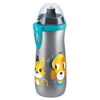 Cana NUK Sport cu sistem push-pull, 36 luni+, 450 ml, Albastru