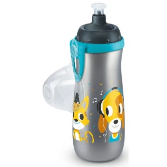 Cana NUK Sport cu sistem push-pull, 36 luni+, 450 ml, Albastru