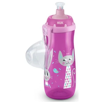 Cana NUK Sport cu sistem push-pull, 36 luni+, 450 ml, Roz