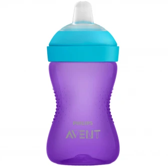 Cana Philips Avent SCF802/02, 300 ml, 9 luni +, Mov/Albastru
