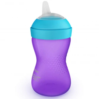 Cana Philips Avent SCF802/02, 300 ml, 9 luni +, Mov/Albastru
